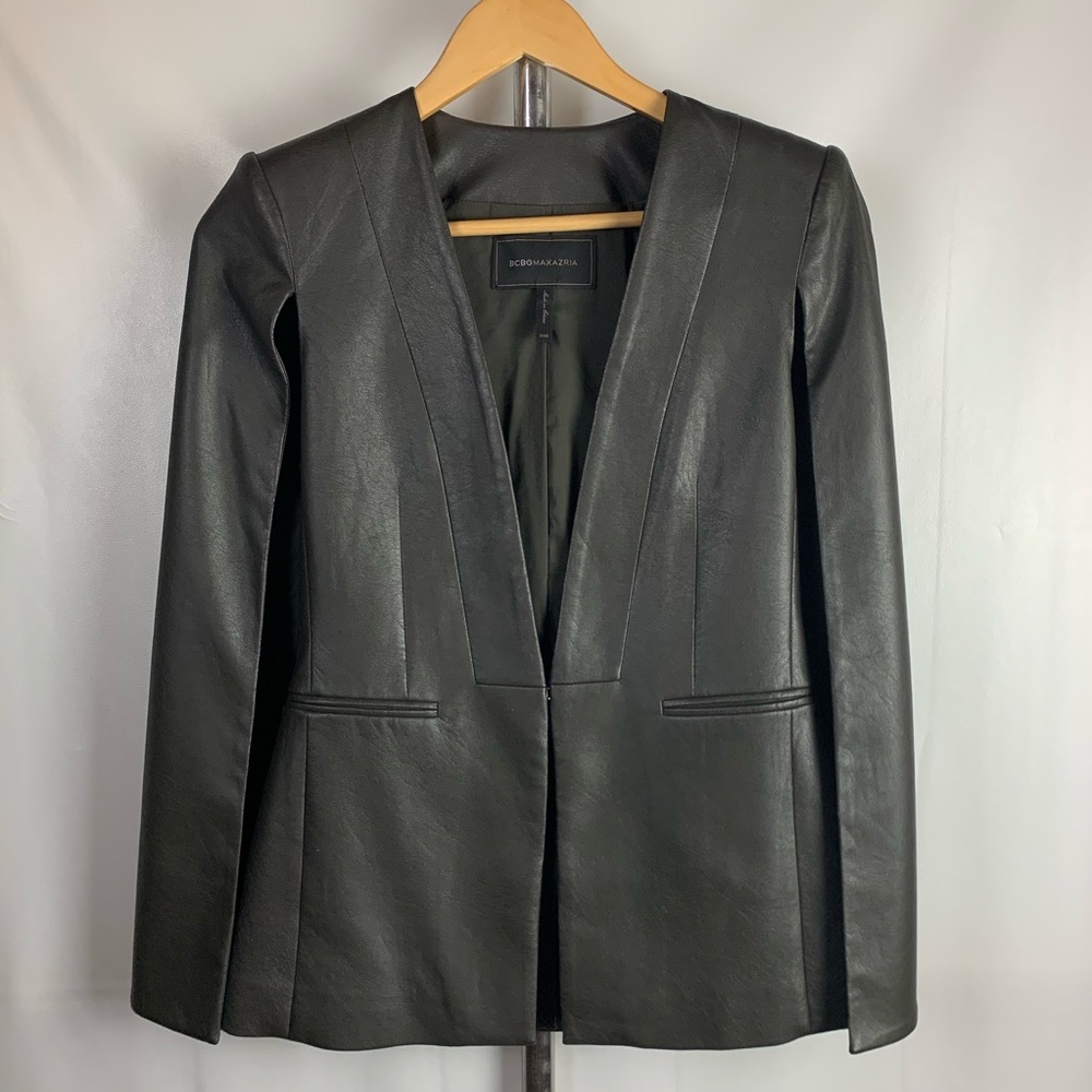 Leather cape from BCBG
